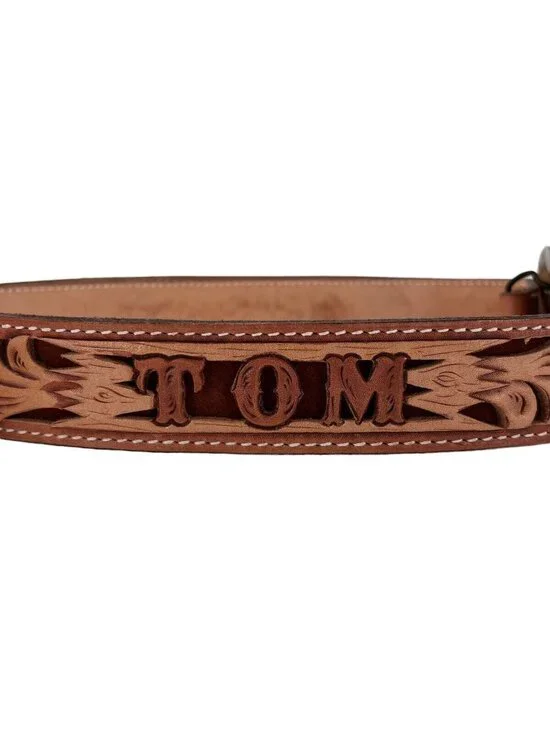 Size 66 Mens Belt Lone Star Buckle on Tooled Leather Belt Nubuck Floral - Picture 4 of 11